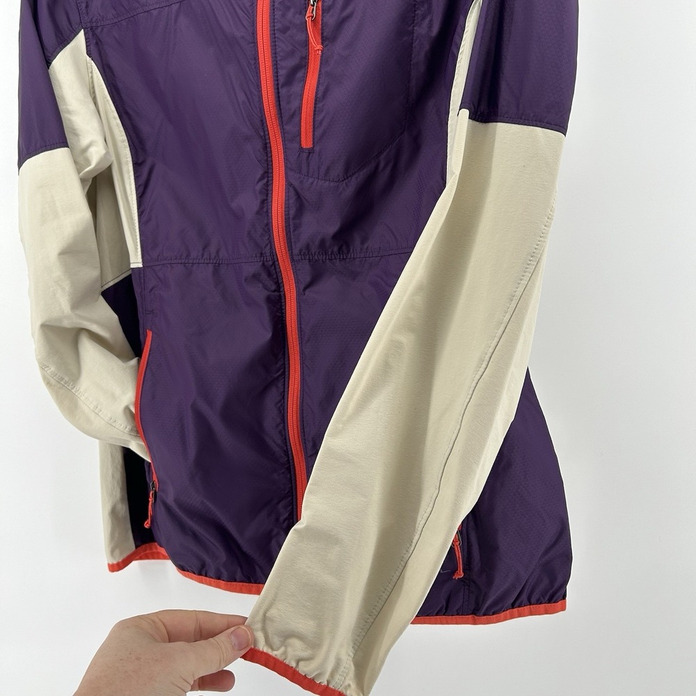 Windbreaker Jacket Full Zip Hooded Purple‎ Gorpcore Nylon Outdoor Wear Hike - Picture 4 of 15
